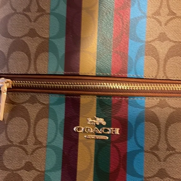 COACH Kenley Backpack In Signature with Stripe